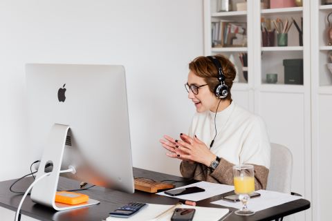 employee working from home